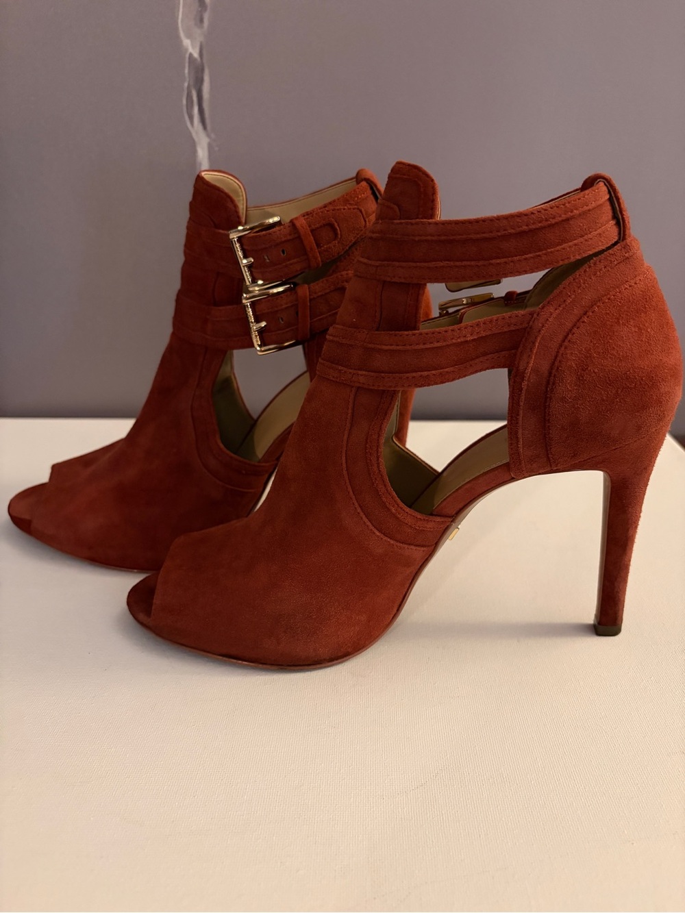 Michael Kors Blaze Open-Toe bootie/heels.
Sz 9